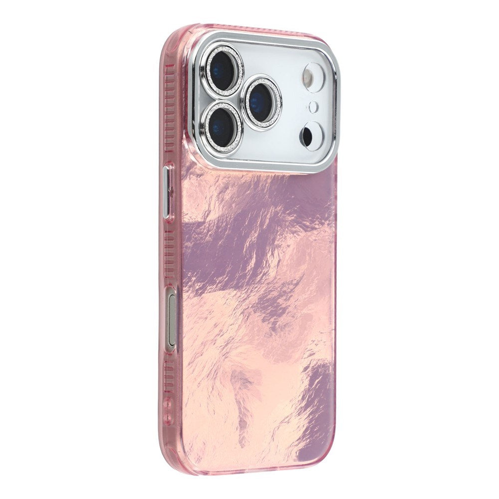 EIDERWOOD iPhone 17 Pro Hybrid Plastik Cover m. Indbygget Kameralinsebeskyttelse - Folie Mønster / Lyserød