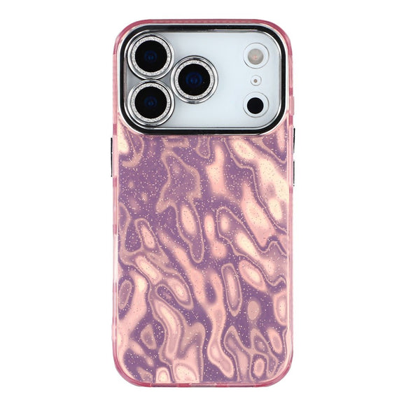 EIDERWOOD iPhone 17 Pro Hybrid Plastik Cover m. Indbygget Kameralinsebeskyttelse - Rynket Mønster / Lyserød