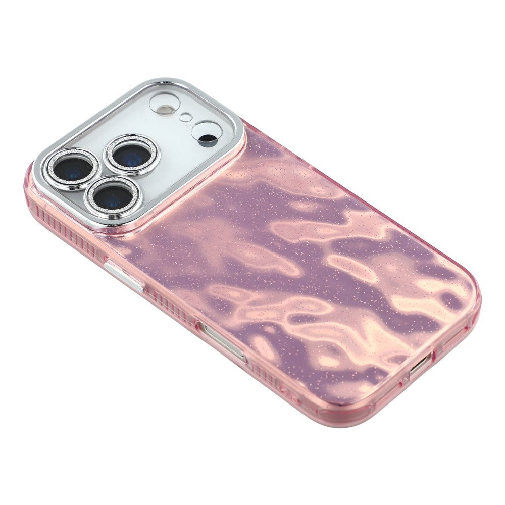 EIDERWOOD iPhone 17 Pro Hybrid Plastik Cover m. Indbygget Kameralinsebeskyttelse - Rynket Mønster / Lyserød