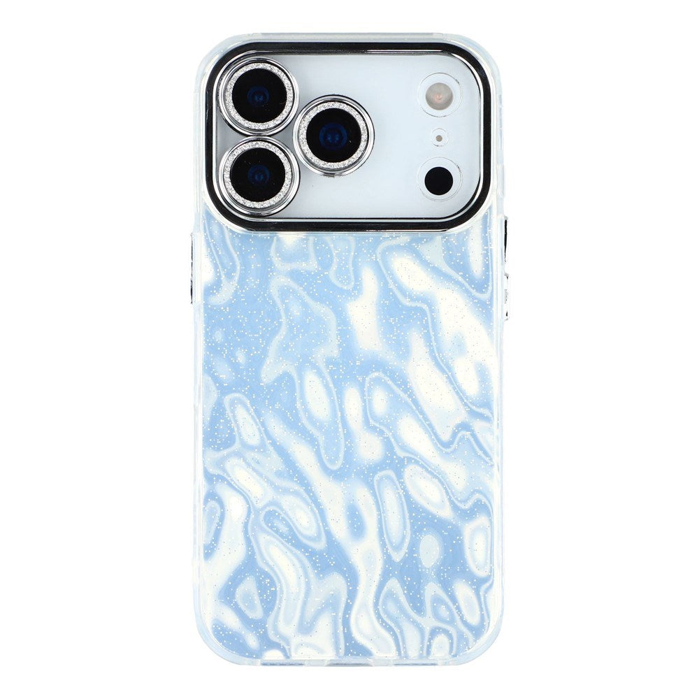 EIDERWOOD iPhone 17 Pro Hybrid Plastik Cover m. Indbygget Kameralinsebeskyttelse - Rynket Mønster / Sølv
