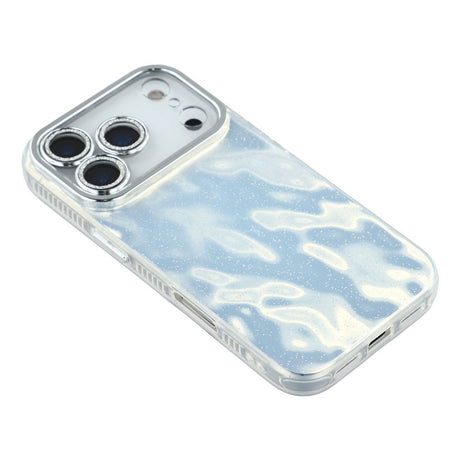 EIDERWOOD iPhone 17 Pro Hybrid Plastik Cover m. Indbygget Kameralinsebeskyttelse - Rynket Mønster / Sølv