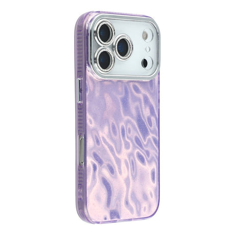 EIDERWOOD iPhone 17 Pro Hybrid Plastik Cover m. Indbygget Kameralinsebeskyttelse - Rynket Mønster / Lilla