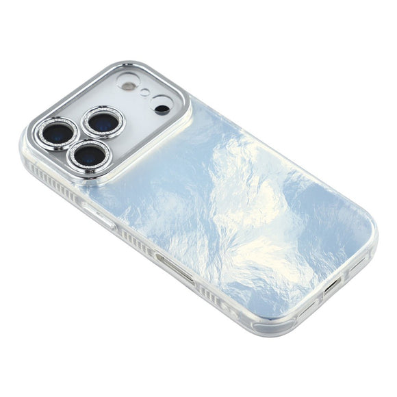 EIDERWOOD iPhone 17 Pro Hybrid Plastik Cover m. Indbygget Kameralinsebeskyttelse - Folie Mønster / Sølv