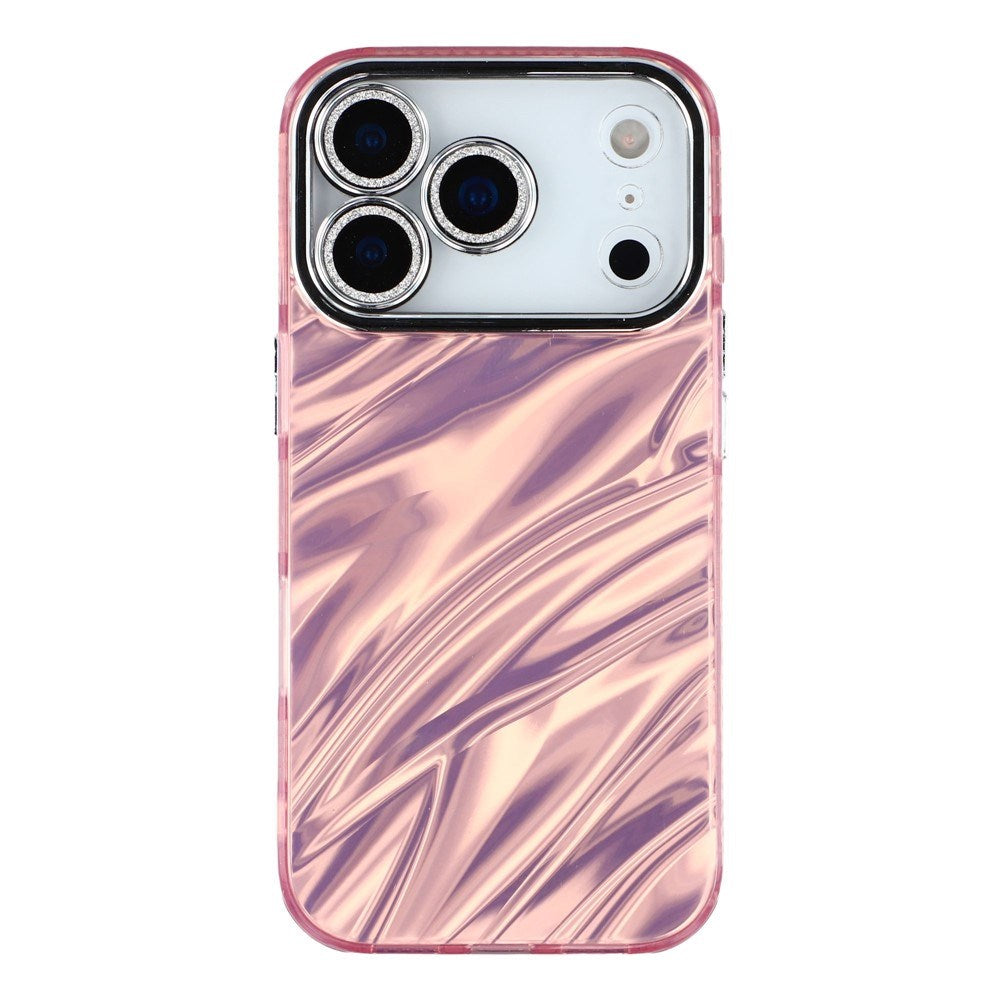 EIDERWOOD iPhone 17 Pro Max Hybrid Plastik Cover m. Indbygget Kameralinsebeskyttelse - Bølget Mønster / Lyserød