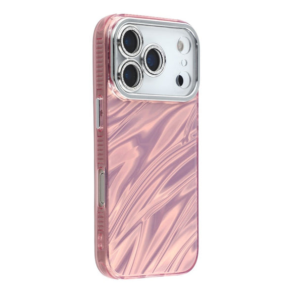 EIDERWOOD iPhone 17 Pro Max Hybrid Plastik Cover m. Indbygget Kameralinsebeskyttelse - Bølget Mønster / Lyserød