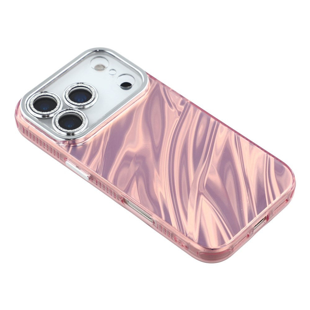 EIDERWOOD iPhone 17 Pro Max Hybrid Plastik Cover m. Indbygget Kameralinsebeskyttelse - Bølget Mønster / Lyserød