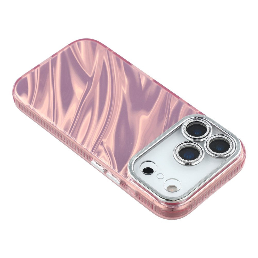 EIDERWOOD iPhone 17 Pro Max Hybrid Plastik Cover m. Indbygget Kameralinsebeskyttelse - Bølget Mønster / Lyserød