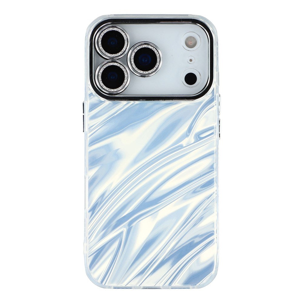 EIDERWOOD iPhone 17 Pro Max Hybrid Plastik Cover m. Indbygget Kameralinsebeskyttelse - Bølget Mønster / Sølv