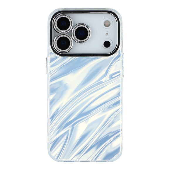 EIDERWOOD iPhone 17 Pro Max Hybrid Plastik Cover m. Indbygget Kameralinsebeskyttelse - Bølget Mønster / Sølv