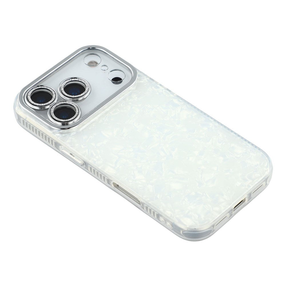 EIDERWOOD iPhone 17 Pro Max Hybrid Plastik Cover m. Indbygget Kameralinsebeskyttelse - Perlemorsmønster / Hvid