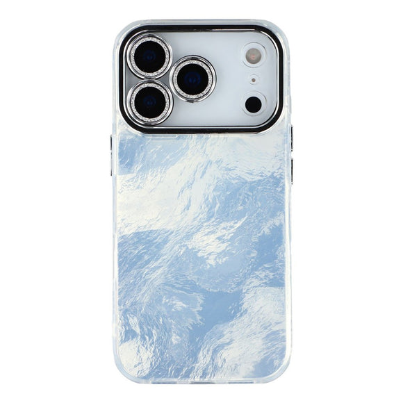 EIDERWOOD iPhone 17 Pro Max Hybrid Plastik Cover m. Indbygget Kameralinsebeskyttelse - Folie Mønster / Sølv