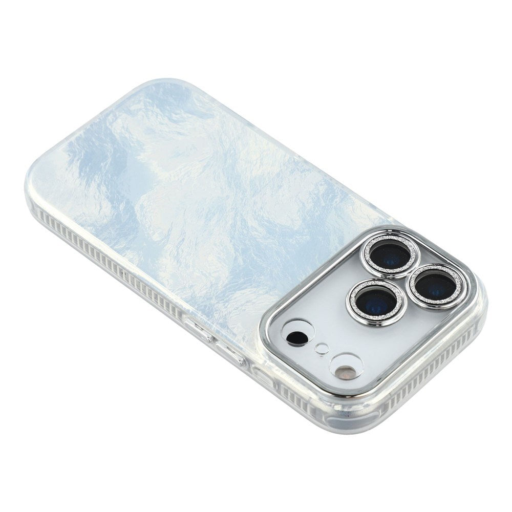 EIDERWOOD iPhone 17 Pro Max Hybrid Plastik Cover m. Indbygget Kameralinsebeskyttelse - Folie Mønster / Sølv