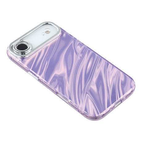 EIDERWOOD iPhone Air Hybrid Plastik Cover m. Indbygget Kameralinsebeskyttelse - Bølget Mønster / Lilla