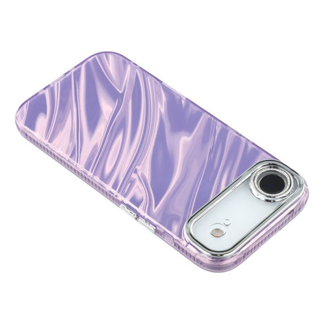 EIDERWOOD iPhone Air Hybrid Plastik Cover m. Indbygget Kameralinsebeskyttelse - Bølget Mønster / Lilla