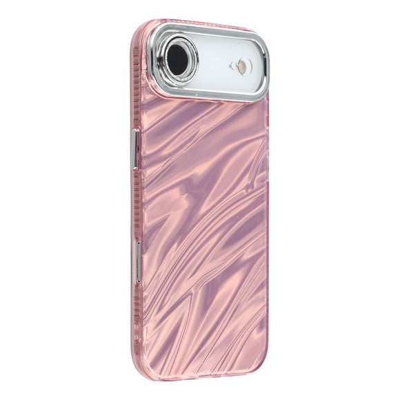EIDERWOOD iPhone Air Hybrid Plastik Cover m. Indbygget Kameralinsebeskyttelse - Bølget Mønster / Lyserød