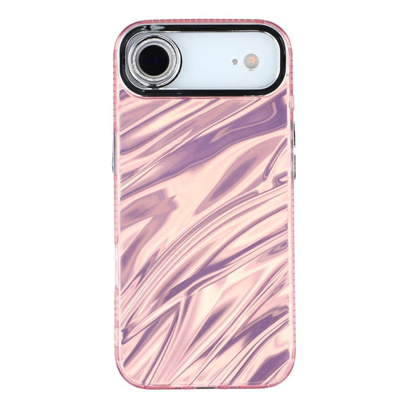 EIDERWOOD iPhone Air Hybrid Plastik Cover m. Indbygget Kameralinsebeskyttelse - Bølget Mønster / Lyserød