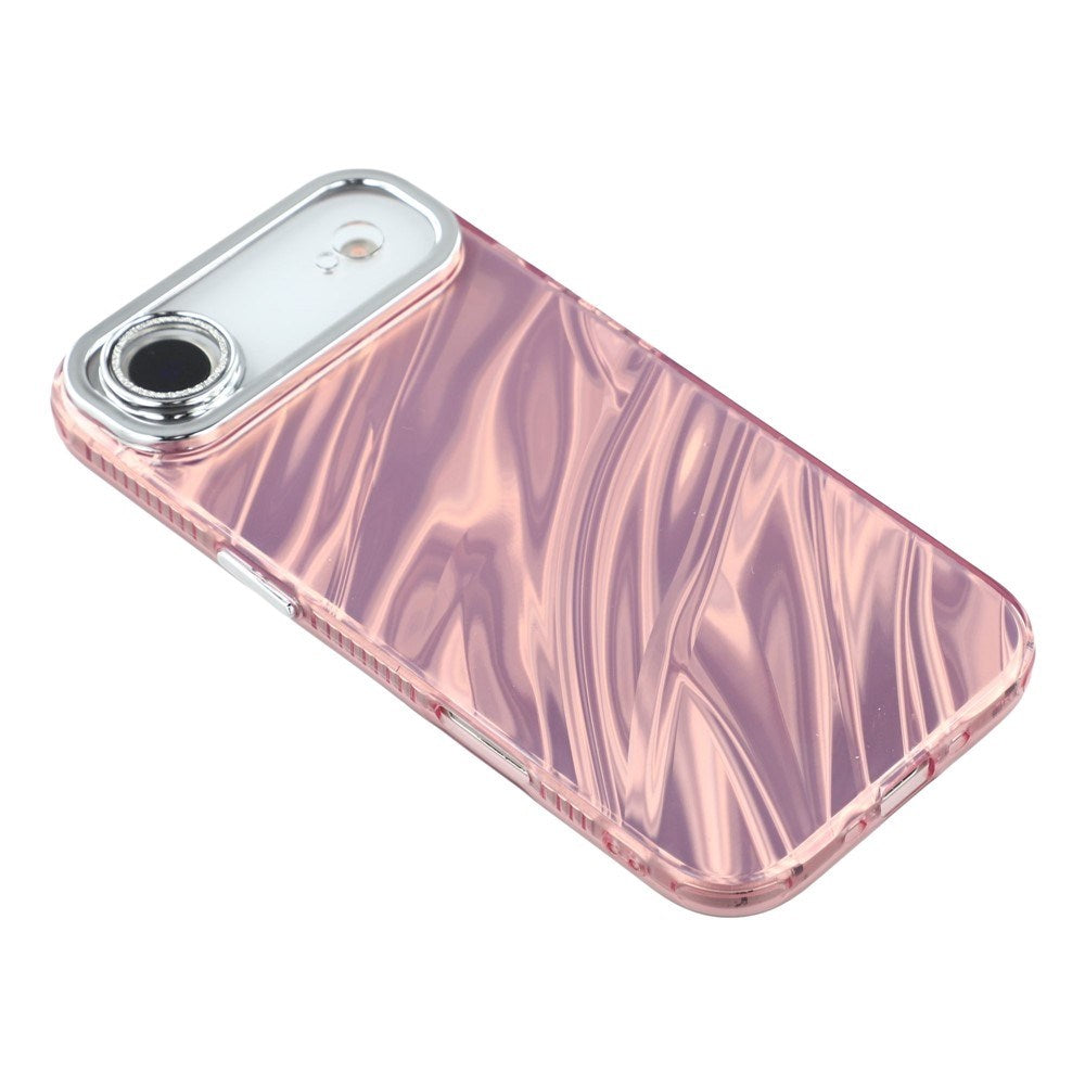 EIDERWOOD iPhone Air Hybrid Plastik Cover m. Indbygget Kameralinsebeskyttelse - Bølget Mønster / Lyserød