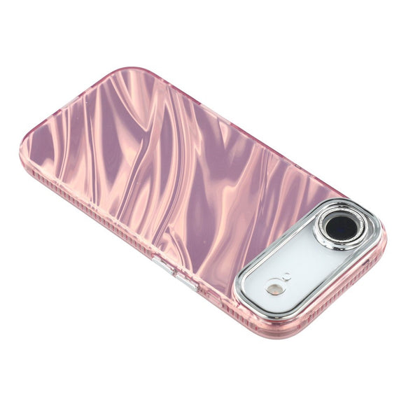 EIDERWOOD iPhone Air Hybrid Plastik Cover m. Indbygget Kameralinsebeskyttelse - Bølget Mønster / Lyserød