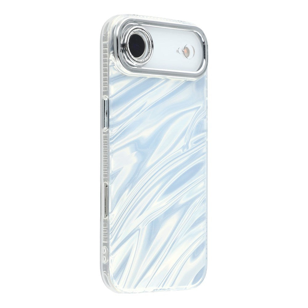EIDERWOOD iPhone Air Hybrid Plastik Cover m. Indbygget Kameralinsebeskyttelse - Bølget Mønster / Sølv