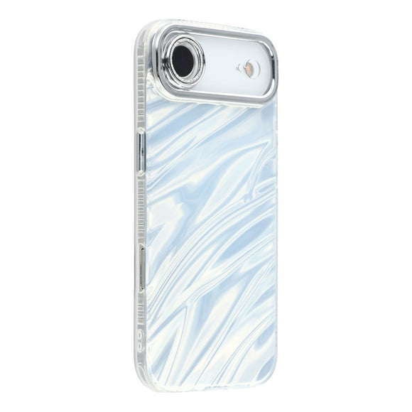 EIDERWOOD iPhone Air Hybrid Plastik Cover m. Indbygget Kameralinsebeskyttelse - Bølget Mønster / Sølv