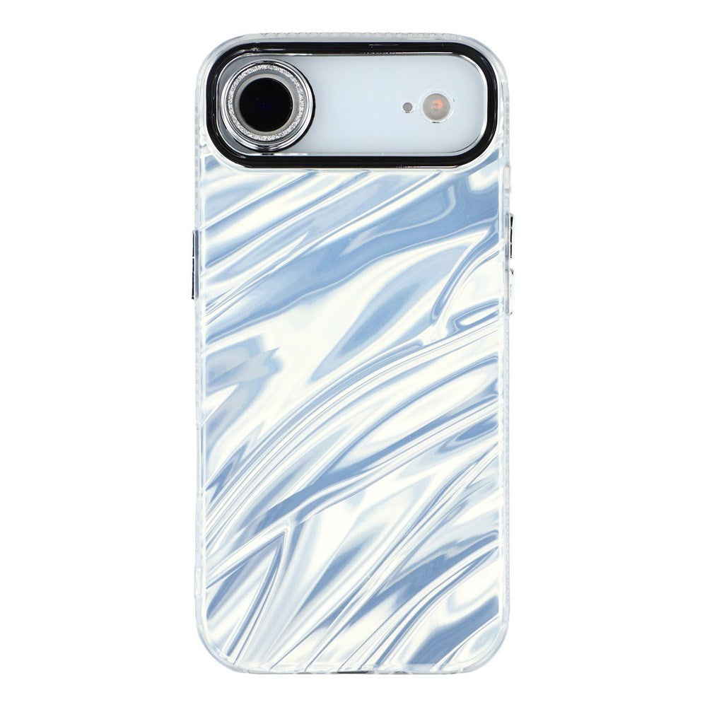 EIDERWOOD iPhone Air Hybrid Plastik Cover m. Indbygget Kameralinsebeskyttelse - Bølget Mønster / Sølv