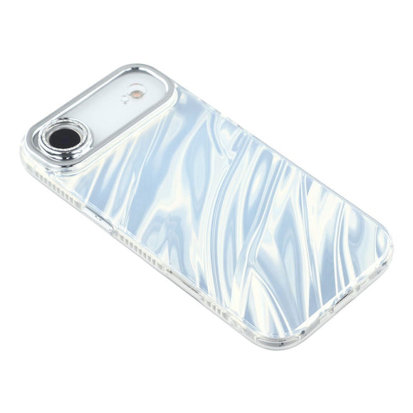 EIDERWOOD iPhone Air Hybrid Plastik Cover m. Indbygget Kameralinsebeskyttelse - Bølget Mønster / Sølv