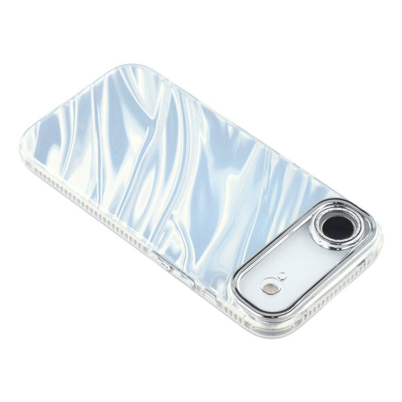 EIDERWOOD iPhone Air Hybrid Plastik Cover m. Indbygget Kameralinsebeskyttelse - Bølget Mønster / Sølv