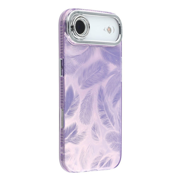 EIDERWOOD iPhone Air Hybrid Plastik Cover m. Indbygget Kameralinsebeskyttelse - Penselstrøgsmønster / Lilla
