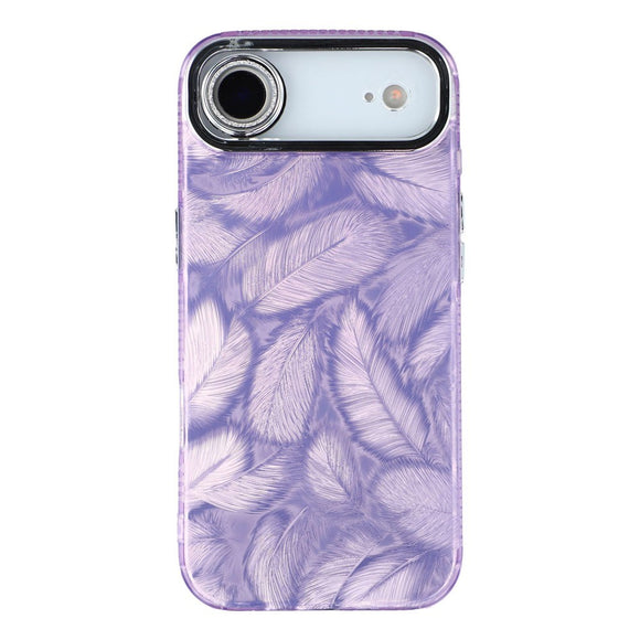 EIDERWOOD iPhone Air Hybrid Plastik Cover m. Indbygget Kameralinsebeskyttelse - Penselstrøgsmønster / Lilla