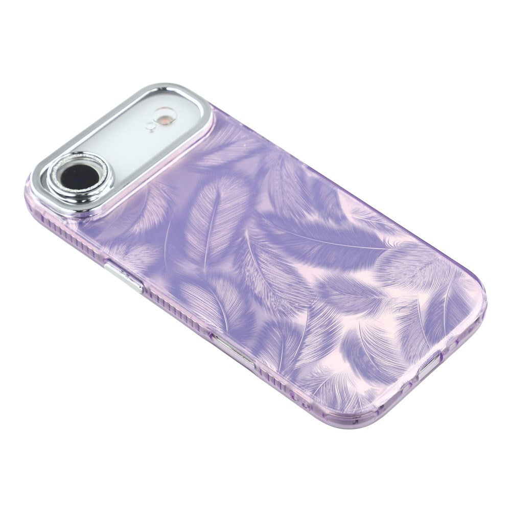 EIDERWOOD iPhone Air Hybrid Plastik Cover m. Indbygget Kameralinsebeskyttelse - Penselstrøgsmønster / Lilla