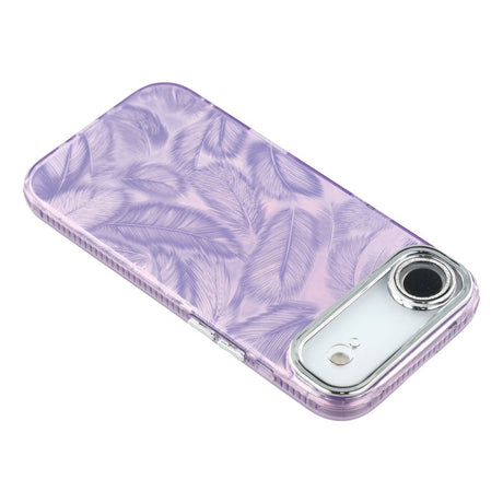EIDERWOOD iPhone Air Hybrid Plastik Cover m. Indbygget Kameralinsebeskyttelse - Penselstrøgsmønster / Lilla