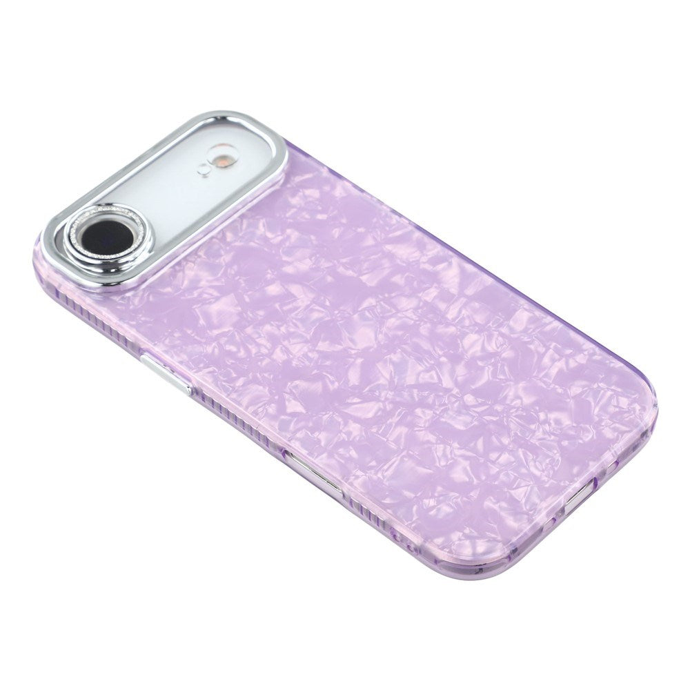 EIDERWOOD iPhone Air Hybrid Plastik Cover m. Indbygget Kameralinsebeskyttelse - Perlemorsmønster / Lilla