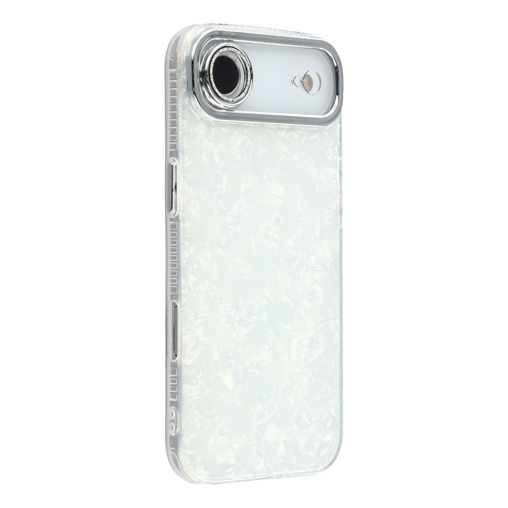 EIDERWOOD iPhone Air Hybrid Plastik Cover m. Indbygget Kameralinsebeskyttelse - Perlemorsmønster / Hvid