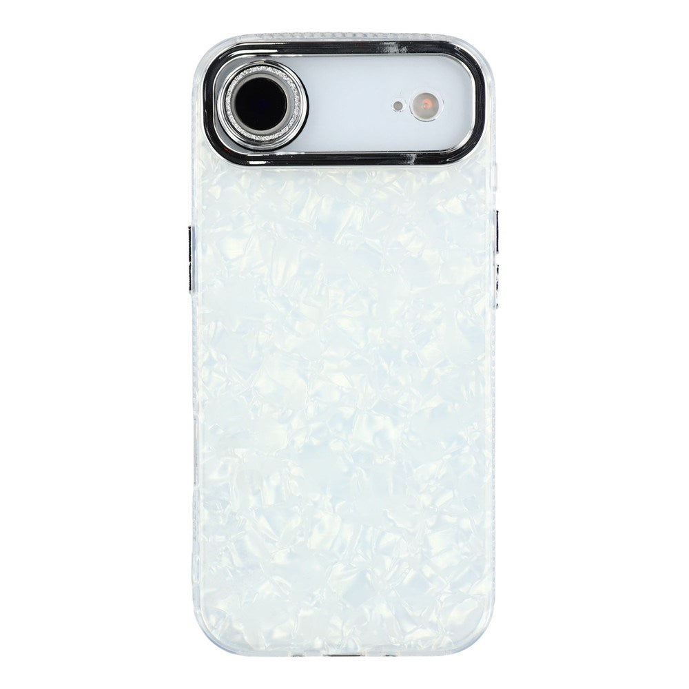 EIDERWOOD iPhone Air Hybrid Plastik Cover m. Indbygget Kameralinsebeskyttelse - Perlemorsmønster / Hvid