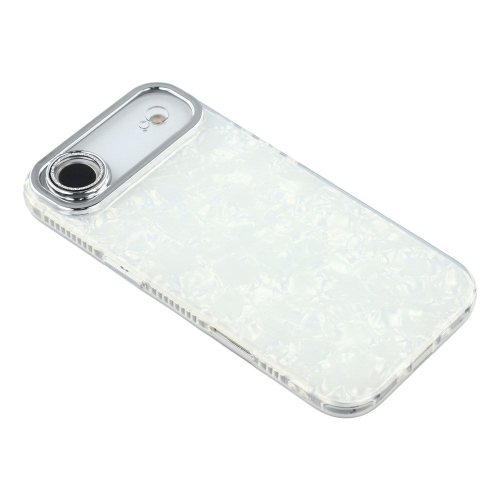 EIDERWOOD iPhone Air Hybrid Plastik Cover m. Indbygget Kameralinsebeskyttelse - Perlemorsmønster / Hvid