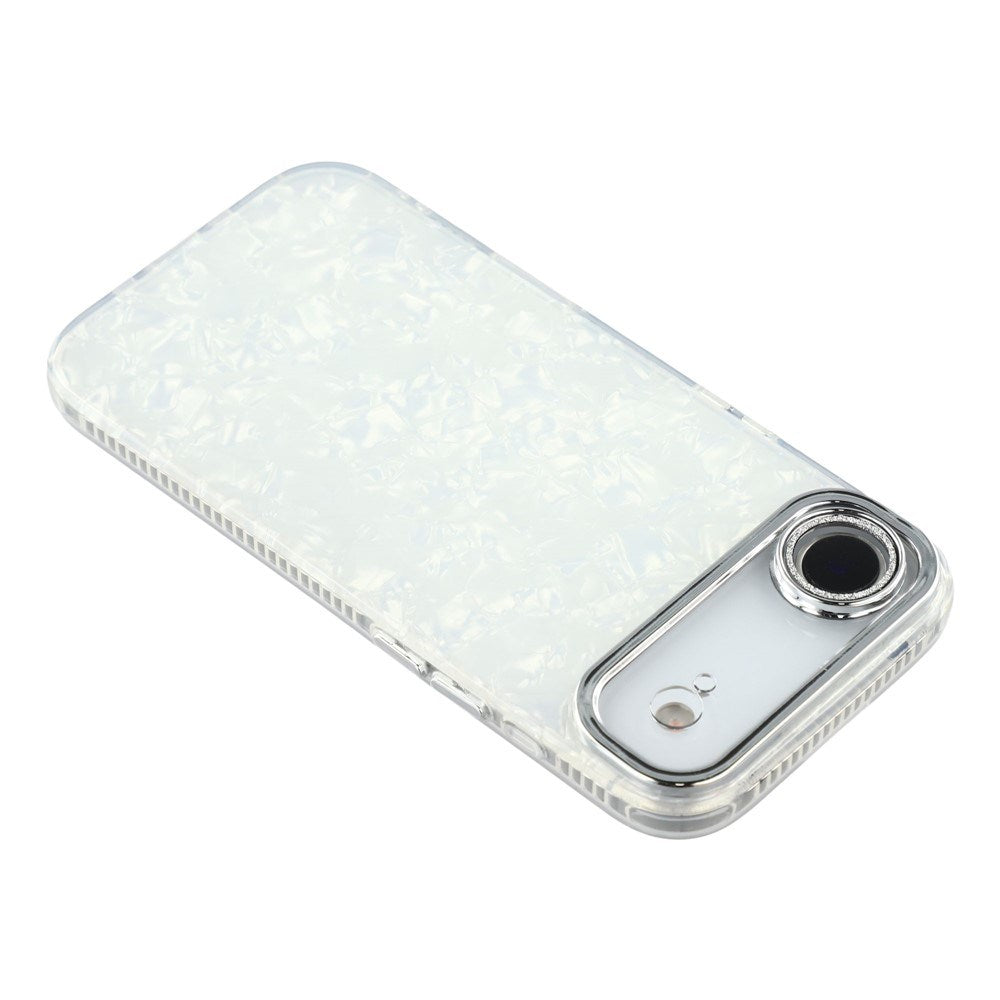 EIDERWOOD iPhone Air Hybrid Plastik Cover m. Indbygget Kameralinsebeskyttelse - Perlemorsmønster / Hvid