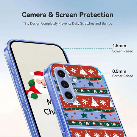 EIDERWOOD Samsung Galaxy A56 (5G) Fleksibelt Plastik Julecover m. Motiv - Gennemsigtig / Mønster