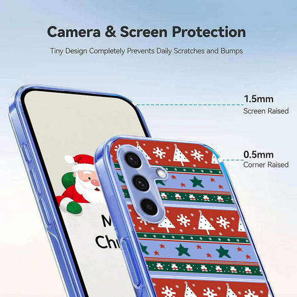 EIDERWOOD Samsung Galaxy A56 (5G) Fleksibelt Plastik Julecover m. Motiv - Gennemsigtig / Mønster