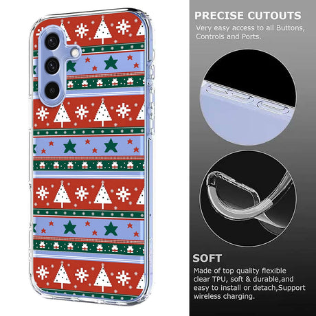 EIDERWOOD Samsung Galaxy A56 (5G) Fleksibelt Plastik Julecover m. Motiv - Gennemsigtig / Mønster