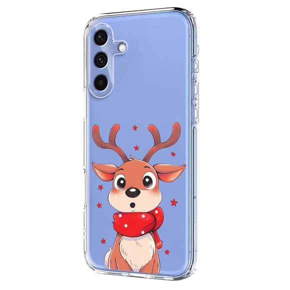 EIDERWOOD Samsung Galaxy A56 (5G) Fleksibelt Plastik Julecover m. Motiv - Gennemsigtig / Rensdyr