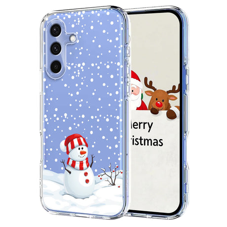 EIDERWOOD Samsung Galaxy A56 (5G) Fleksibelt Plastik Julecover m. Motiv - Gennemsigtig / Snemand