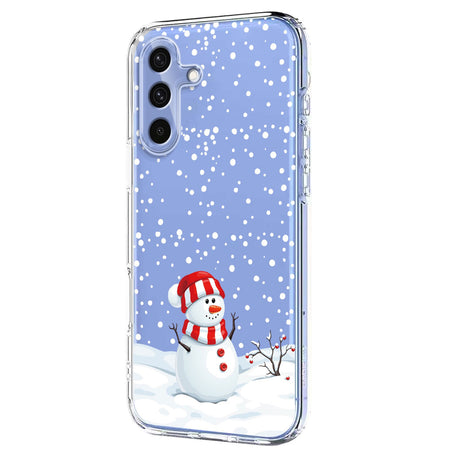 EIDERWOOD Samsung Galaxy A56 (5G) Fleksibelt Plastik Julecover m. Motiv - Gennemsigtig / Snemand