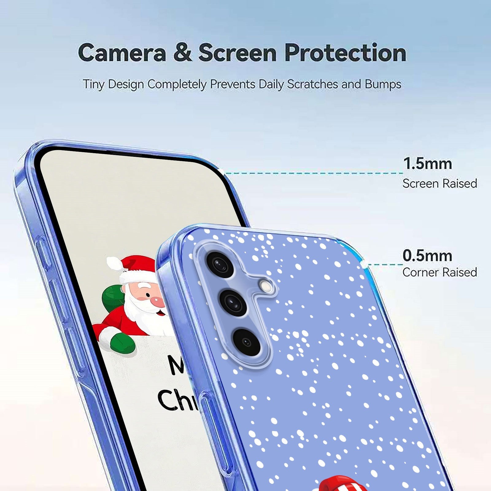 EIDERWOOD Samsung Galaxy A56 (5G) Fleksibelt Plastik Julecover m. Motiv - Gennemsigtig / Snemand