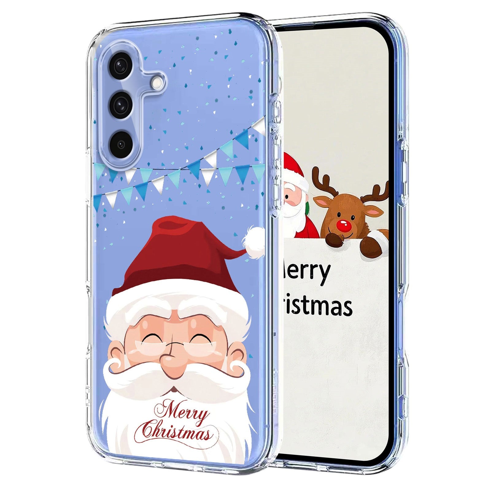 EIDERWOOD Samsung Galaxy A56 (5G) Fleksibelt Plastik Julecover m. Motiv - Gennemsigtig / Julemanden