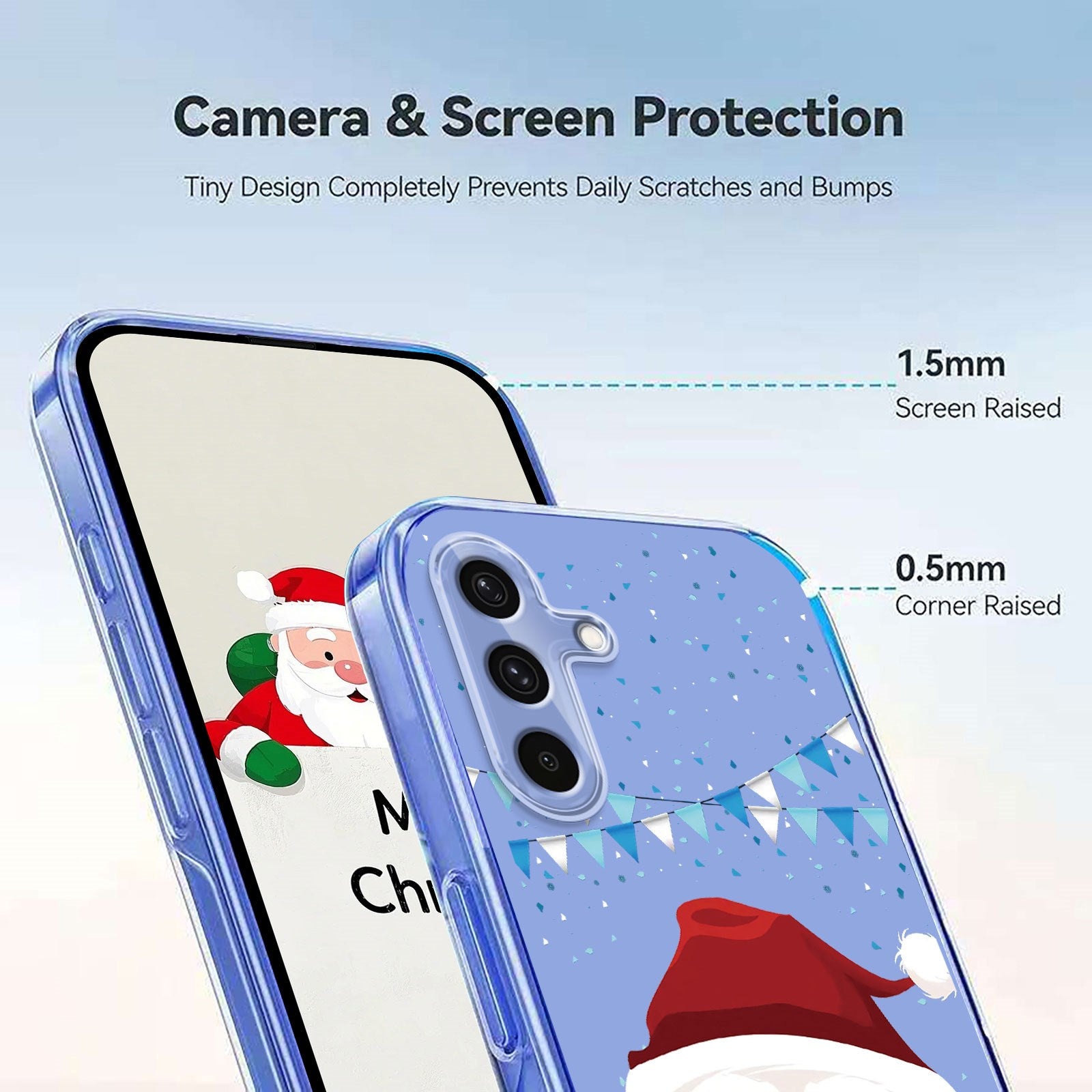 EIDERWOOD Samsung Galaxy A56 (5G) Fleksibelt Plastik Julecover m. Motiv - Gennemsigtig / Julemanden