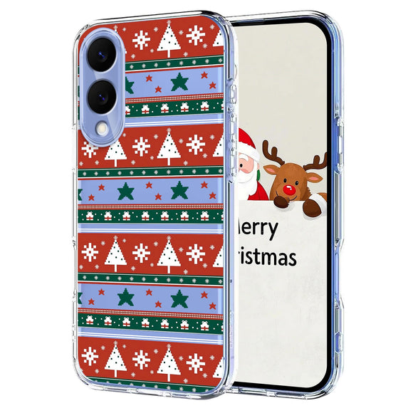 EIDERWOOD Samsung Galaxy S25 Edge Fleksibelt Plastik Julecover m. Motiv - Gennemsigtig / Mønster