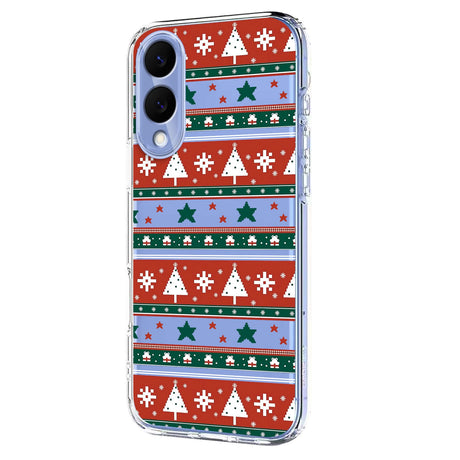 EIDERWOOD Samsung Galaxy S25 Edge Fleksibelt Plastik Julecover m. Motiv - Gennemsigtig / Mønster