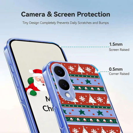 EIDERWOOD Samsung Galaxy S25 Edge Fleksibelt Plastik Julecover m. Motiv - Gennemsigtig / Mønster