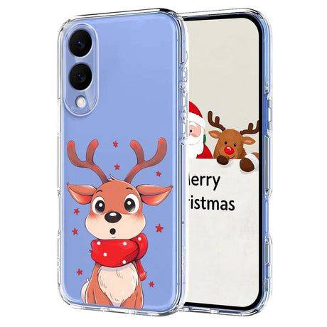 EIDERWOOD Samsung Galaxy S25 Edge Fleksibelt Plastik Julecover m. Motiv - Gennemsigtig / Rensdyr