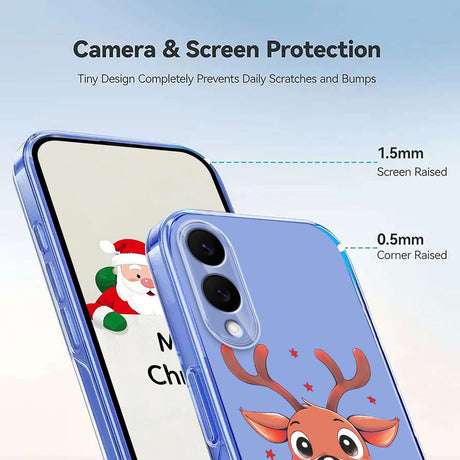 EIDERWOOD Samsung Galaxy S25 Edge Fleksibelt Plastik Julecover m. Motiv - Gennemsigtig / Rensdyr